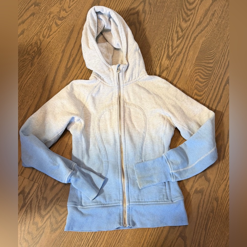 Lululemon Athletica Blue ombré Gradient dip dye Hoodie